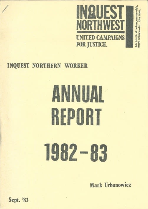 Pale yellow report cover with text